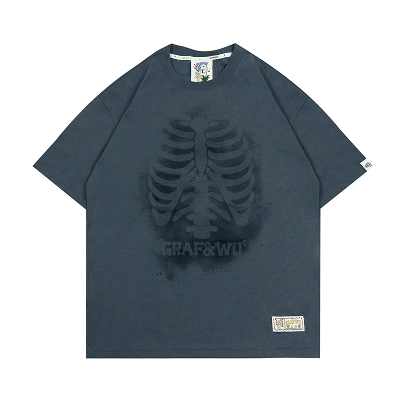 GRAFWU Perspective Bone Fitness Quick-Drying T-Shirts