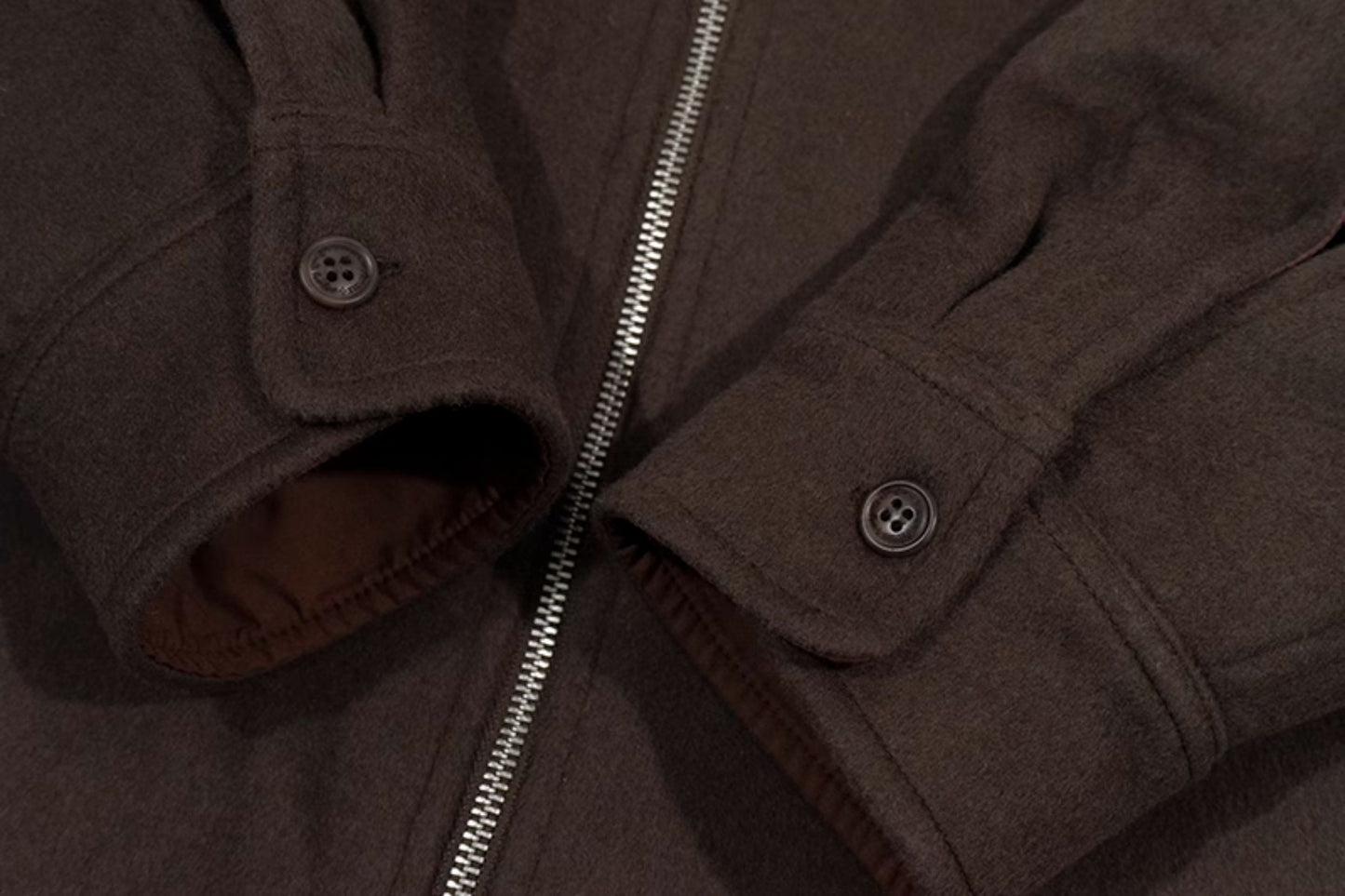GRAF&WU Solid Wool Hooded Thickened Jacket