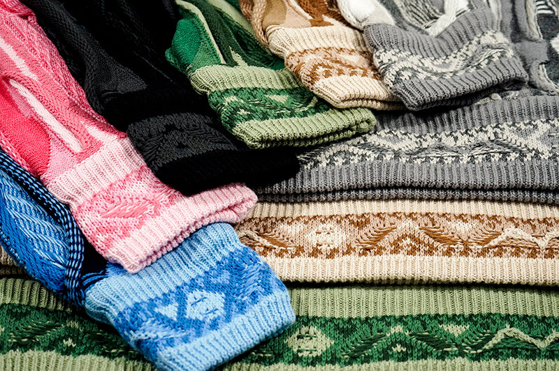 GRAF&WU Retro 3D Wave Pattern Street Art Knit Sweater