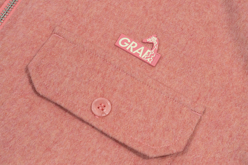 GRAF&WU Giraffe Brand Logo Wool Hooded Thicken Coat