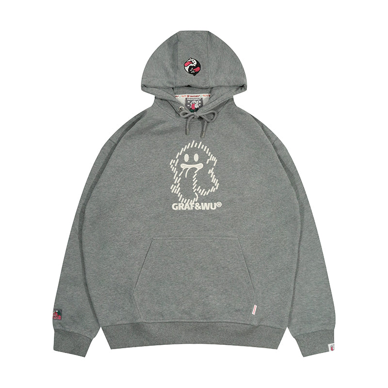 GRAF&WU Five Elements Origin Cute Ghost Embroidered Hoodie