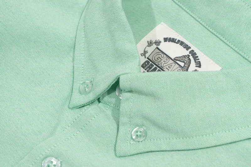 GRAFWU Brand Gradient Letter Embroidery Oxford Shirt