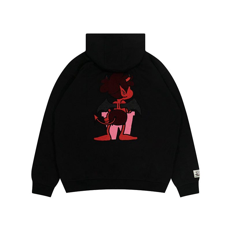 GRAF&WU Angel G Devil W Towel Embroidery Hoodie