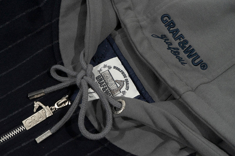 GRAF&WU Giraffe Brand Logo Wool Hooded Thicken Coat