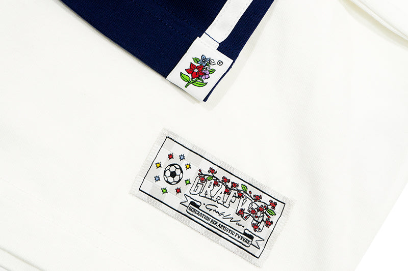 GRAF&WU 【Football Club】Blokecore Angel Demon Embroidery T-shirts Street Trend Short Sleeves Hip-Hop Fashion Men Short Sleeve