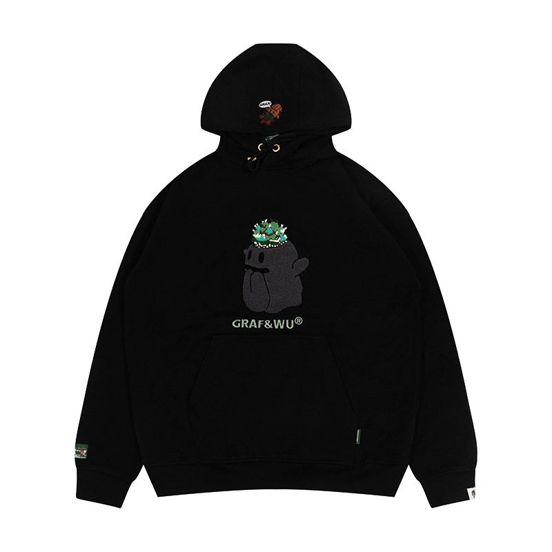 GRAF&WU FlowerShop BooGhost Cute Ghost 2.0 Floral Terry Hoodie