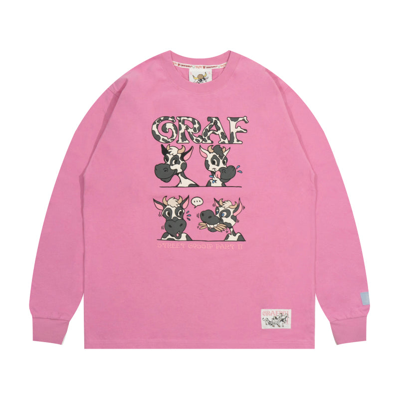 GRAF&WU Street Gossip Series Angel Doberman Long-sleeves Shirt