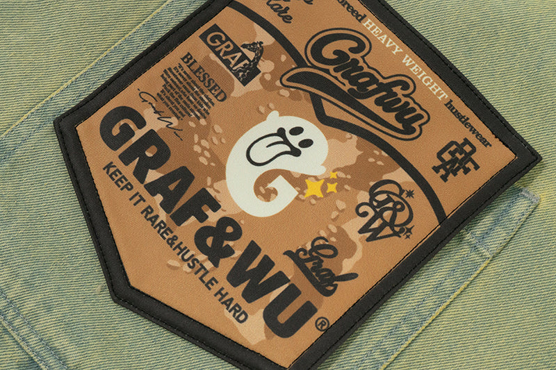 GRAF&WU Shorts Cute Ghost G Letter Logo Shorts Casual Solid Color Cargo Pants Men Women Cotton Shorts Hip-Hop Trend Pants