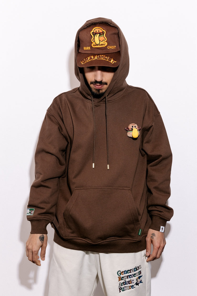 GRAF&WU BooGhost Doll Cute Ghost Character Fleece Hoodie