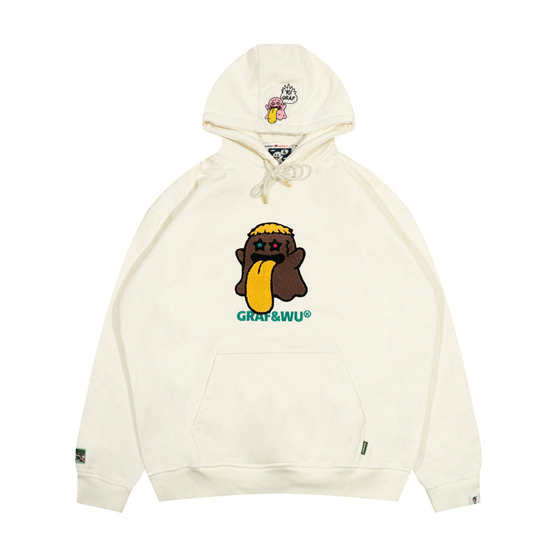 GRAF&WU New School Rapper BooGhost Design Fleece Hoodie