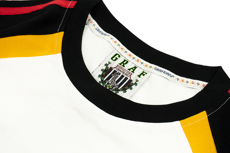 GRAF&WU 【Football Club】Blokecore Angel Demon Embroidery T-shirts Street Trend Short Sleeves Hip-Hop Fashion Men Short Sleeve