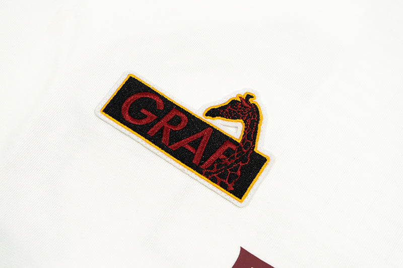 GRAF&WU 【Football Club】Blokecore Angel Demon Embroidery T-shirts Street Trend Short Sleeves Hip-Hop Fashion Men Short Sleeve