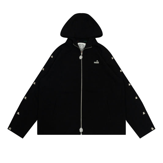 GRAF&WU AK47 Angel Metal Button Fashion Tear Away Hoodie