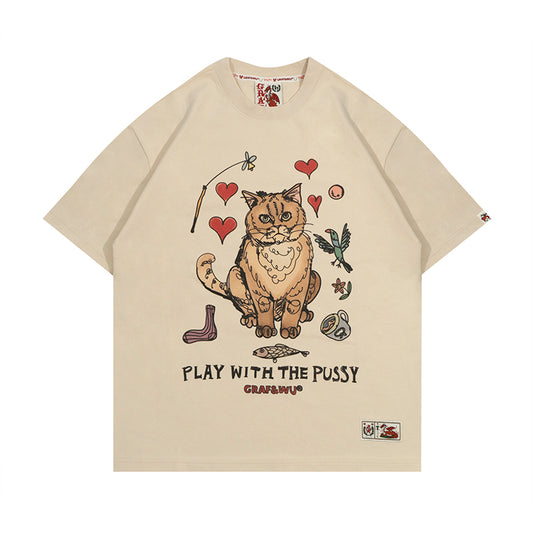 GRAF&WU Play With Pu$$y Letter Women T-Shirts