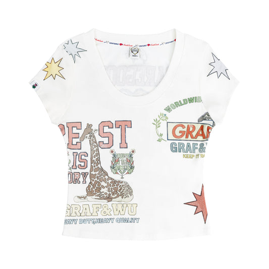 GRAF&WU Y2K Fashion Tight Streetwear Trend Hot Girls T-shirt Top