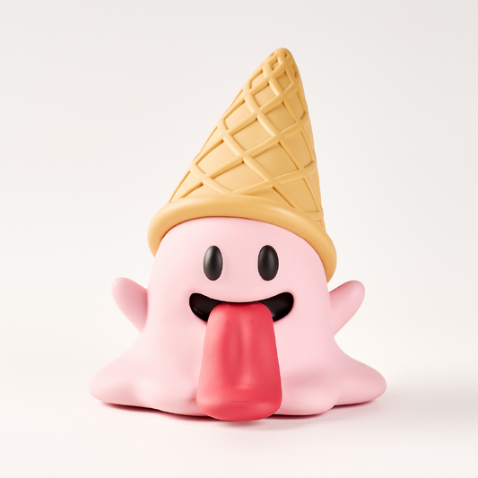 GRAF&WU Limited Edition Ice Cream Cute Ghost EVA Collectible Toy