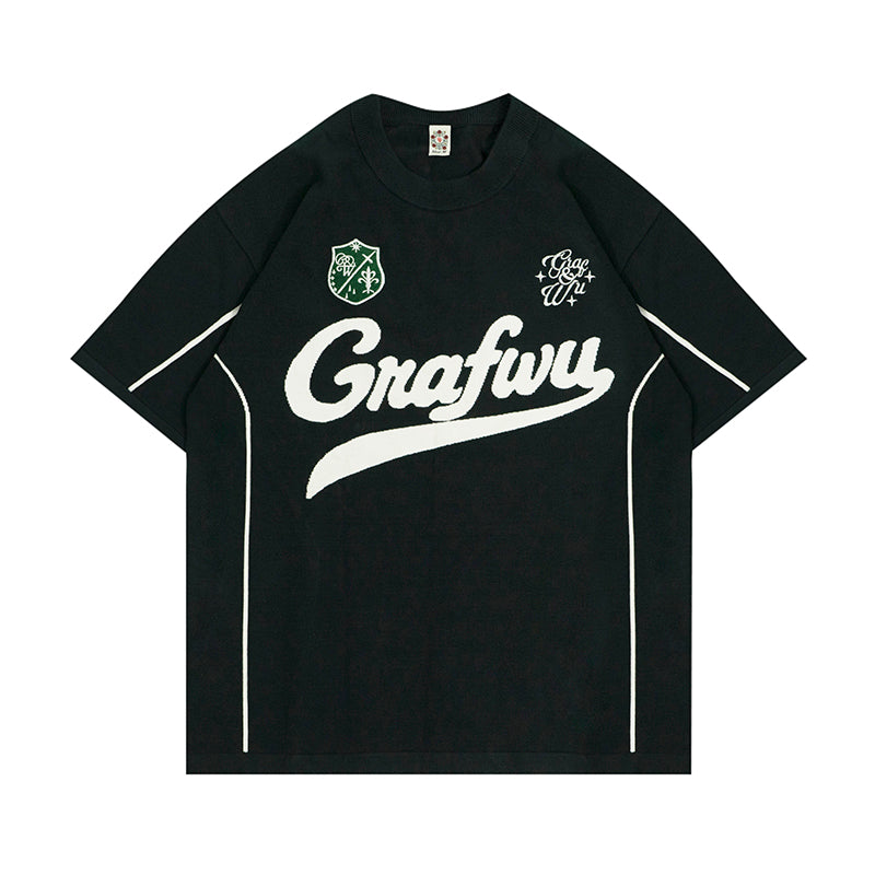 GRAF&WU Letter Football Sports Cotton T-shirts