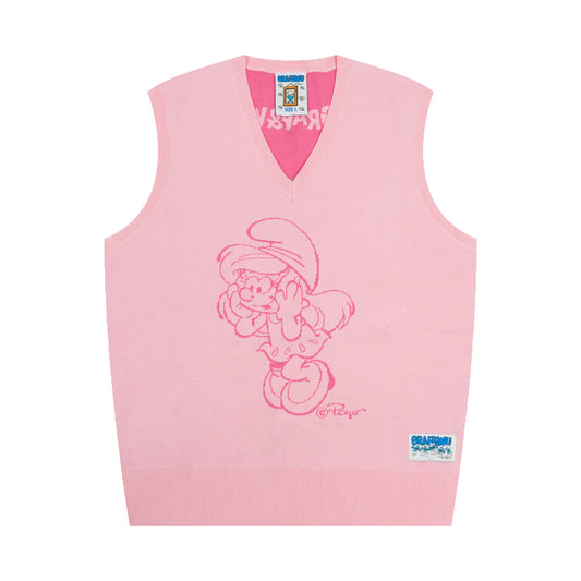 GRAF X SMURF Couple Sleeveless Knitted Sweater Vest
