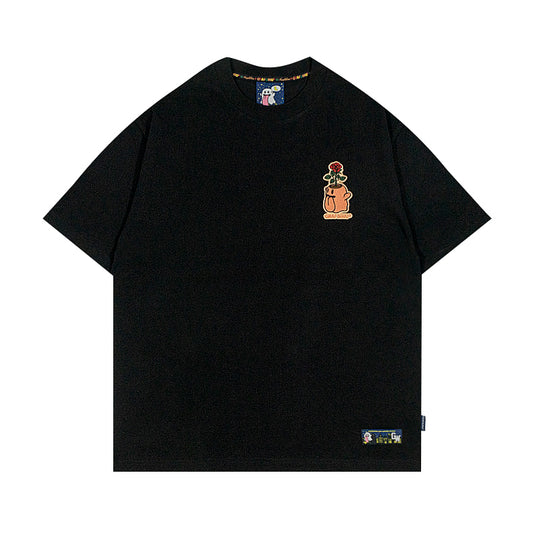 GRAFWU FlowerShop BooGhost CuteGhost 2.0 Floral Theme Cotton T-shirt