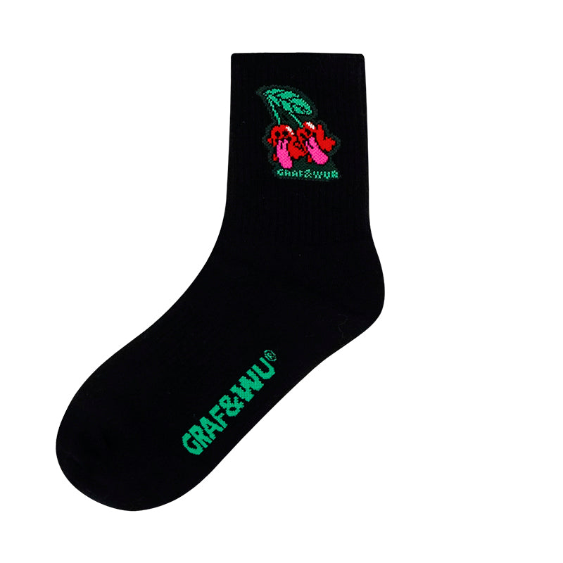GRAF&WU BooGhost 2.0 Cuteghost angel devil fruit series thick skateboard mid-tube socks