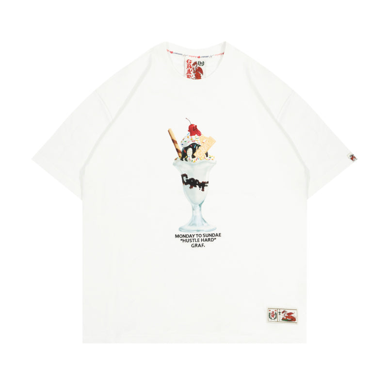 GRAFWU Cherry Cute Ghost Sundae T-Shirts