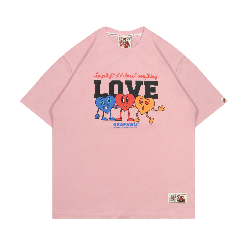 GRAF&WU Three Cute Love Characters T-Shirt
