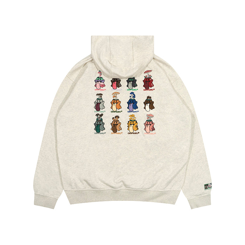 GRAF&WU 12 Magical Mushrooms BooGhost Character Hoodies