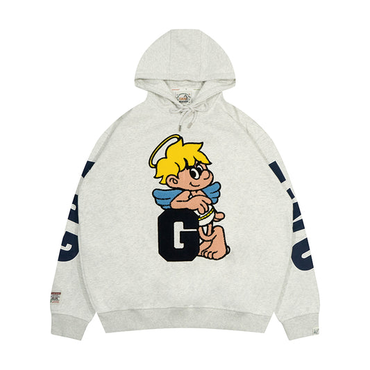 GRAF&WU Angel G Devil W Towel Embroidery Hoodie