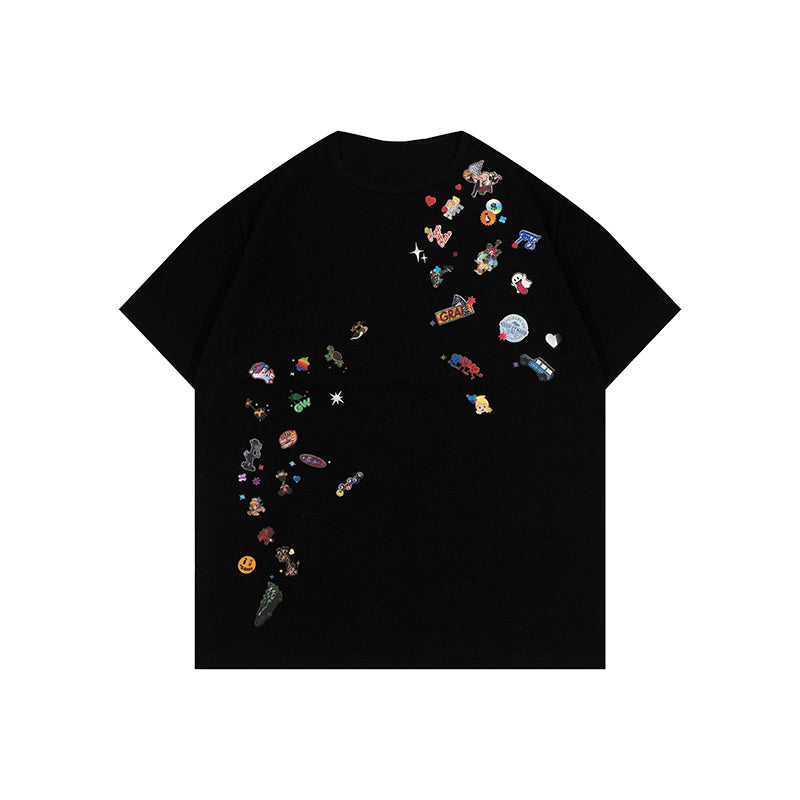 GRAF&WU Y2k Sticker Hot girls T-shirts