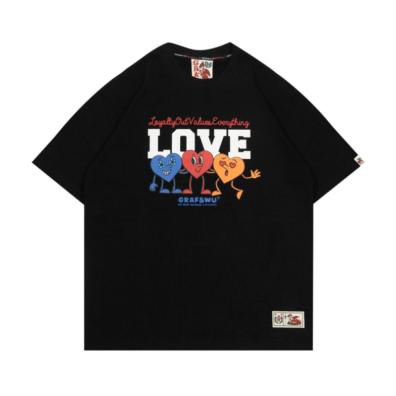 GRAF&WU Three Cute Love Characters T-Shirt