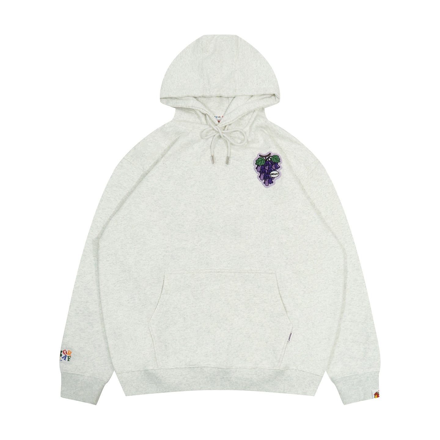 GRAF&WU Fruit Party 12 Embroidery Cute Ghost Hoodie