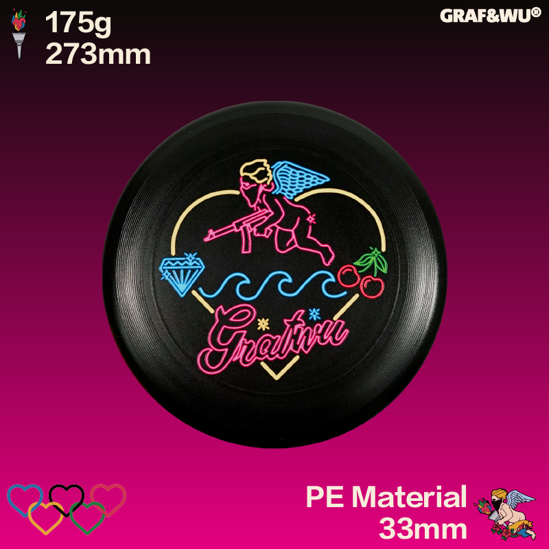 GRAF&WU Brand Ultimate Frisbee Cute Ghost Angel 175g Flying Disc Professional Competition Standard Design Frisbee Outdoor Sports Disc