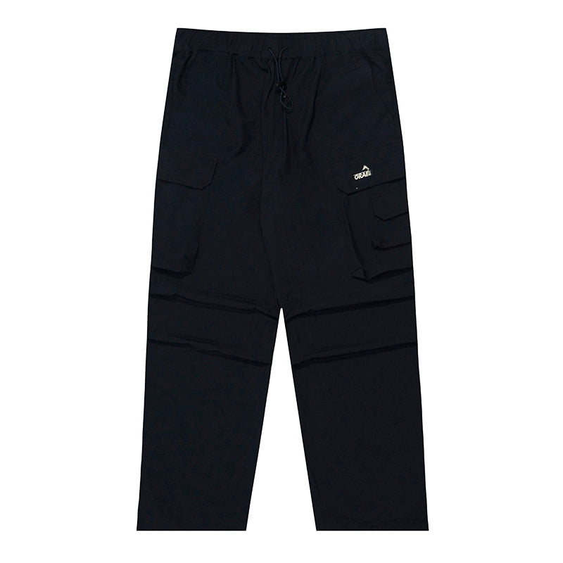 GRAF&WU Deer Metal Logo Lightweight Loose Cargo Casual Trousers