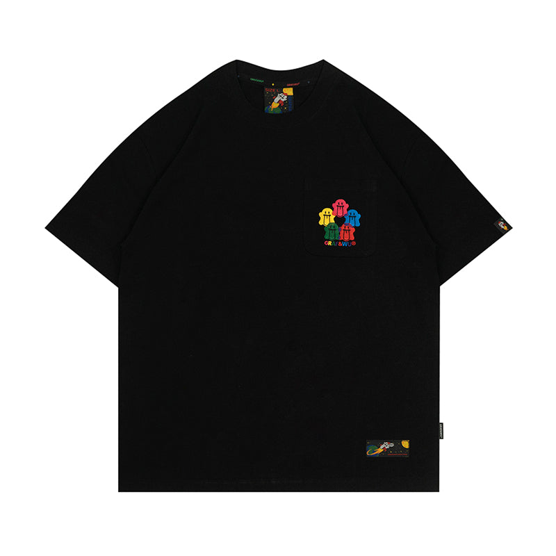 GRAFWU Five-Ring Olympic Cute Ghost T-Shirts