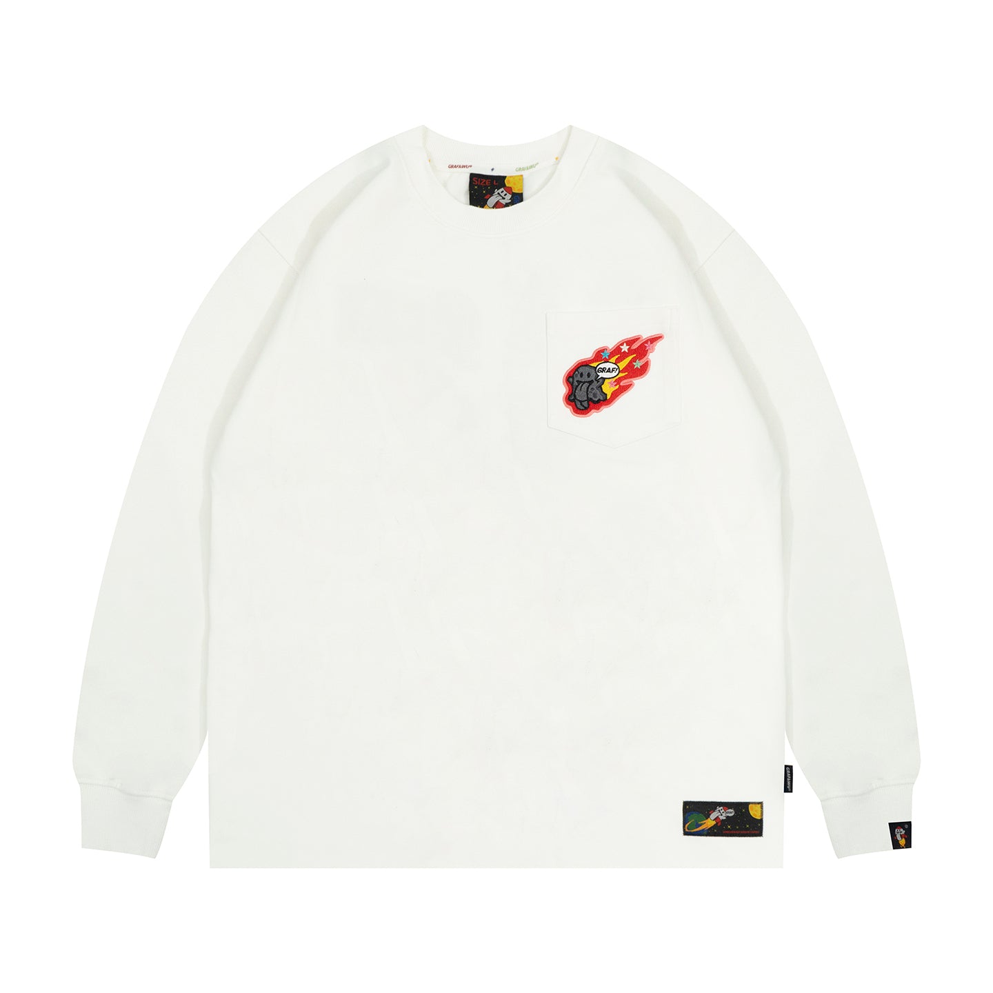 GRAF&WU Solar System 12 Planets Cute Ghost Long-sleeves Shirt