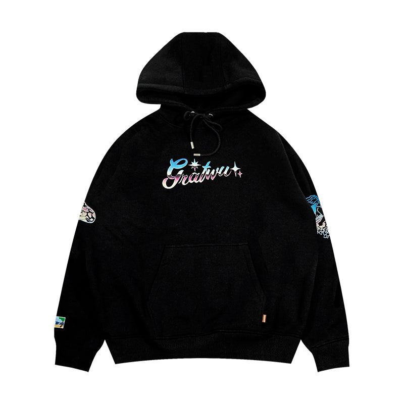 GRAFWU Colorful Electroplated Textured Hoodie