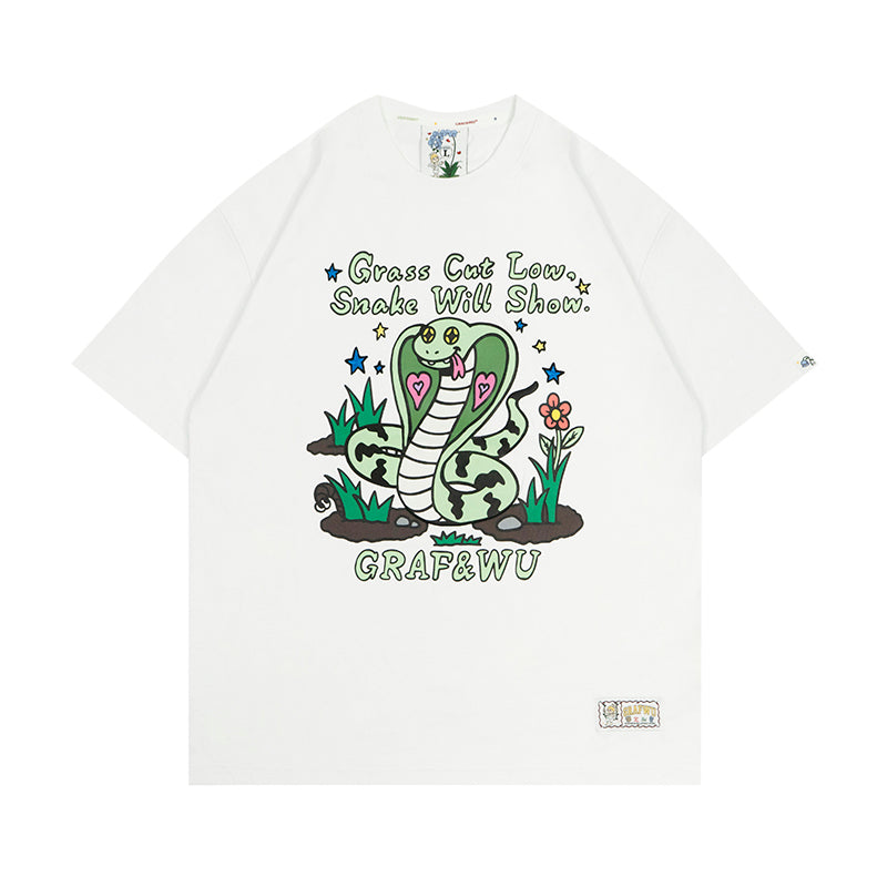 GRAFWU Snake Hidden In Grass T-Shirt