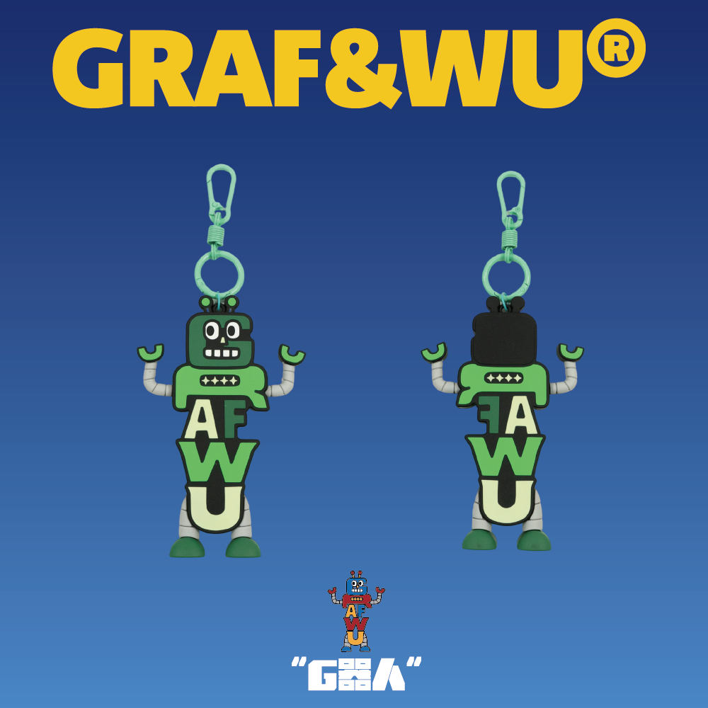 GRAF&WU Bag Charm Robot Cartoon Letter Bag Pendants Oversized 3d Fun Trendy Doll Keychain