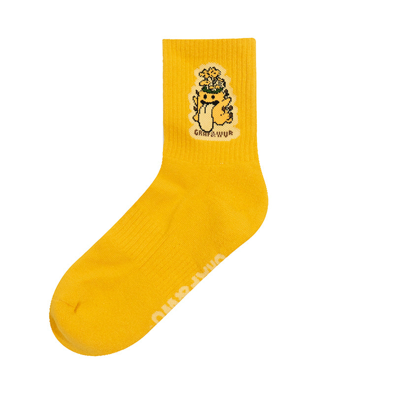 GRAF&WU Socks Magic Mushroom BooGhost Character Socks Cute Ghost 2.0 Socks Skateboard Sports Cotton Socks Men Women Fashion Socks