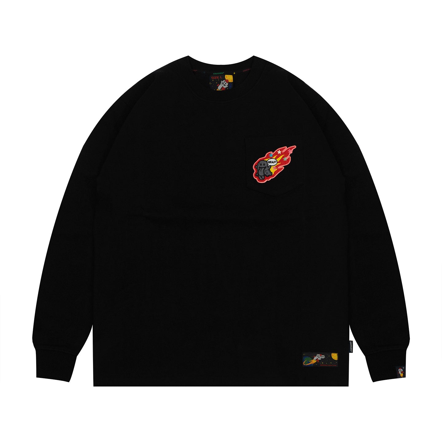 GRAF&WU Solar System 12 Planets Cute Ghost Long-sleeves Shirt