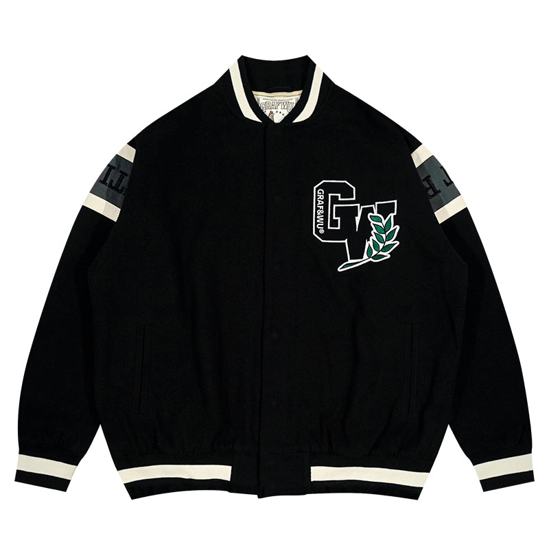 GRAF&WU Keep It Rare Hustle Hard Canvas Jacket Baseball Coat