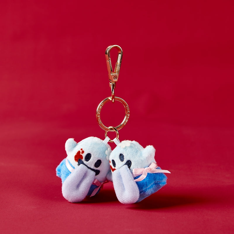GRAFWU Halloween Keychains Mini Shining Snow Monster Zombie Witch Trendy Bag Charms for Men Women Teens