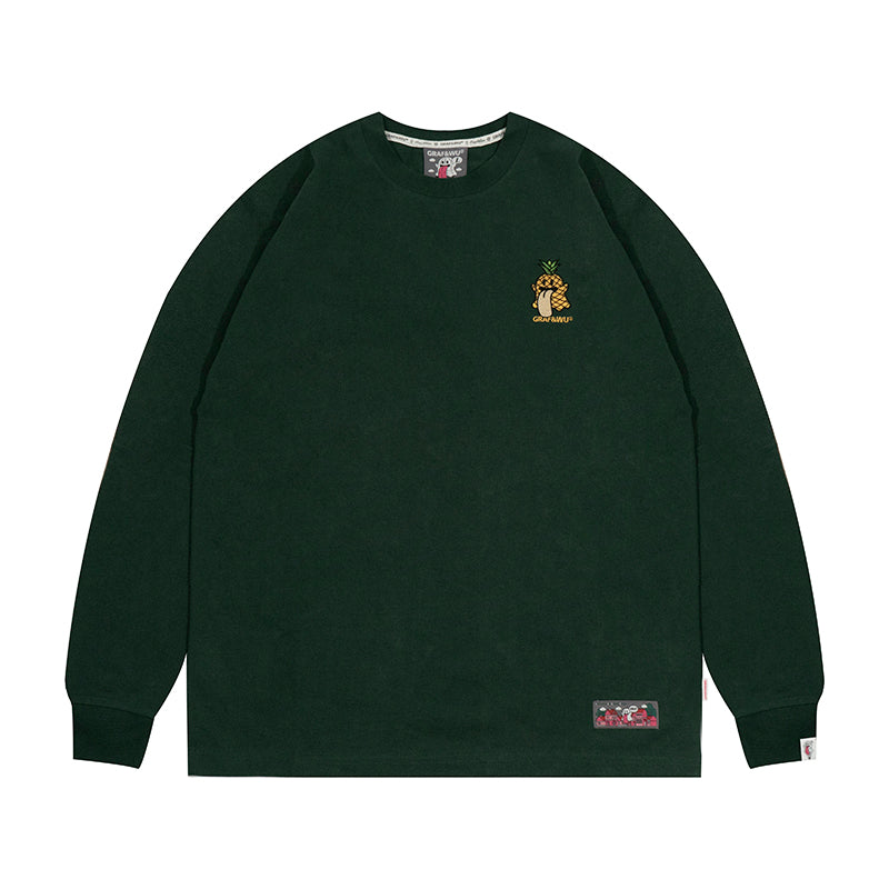 GRAFWU Classic Cute ghost Embroidered Sweatshirt