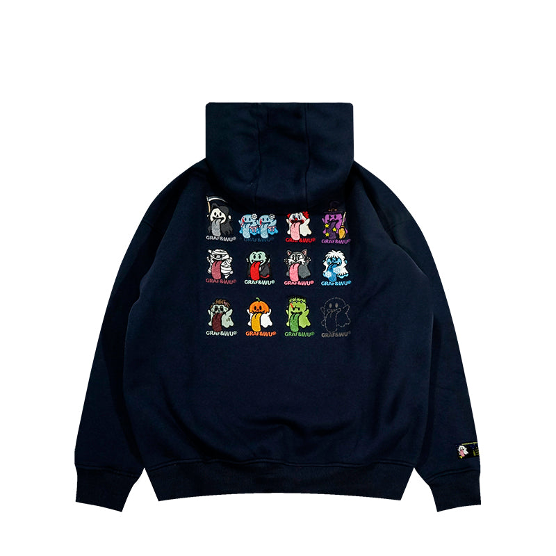 GRAF&WU Halloween Vampire Witch Werewolf Cute Ghost Fleece Hoodies