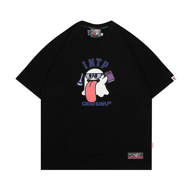GRAF&WU【MBTI】16 personality types ENTJ ISTP Booghost print pure cotton short sleeves