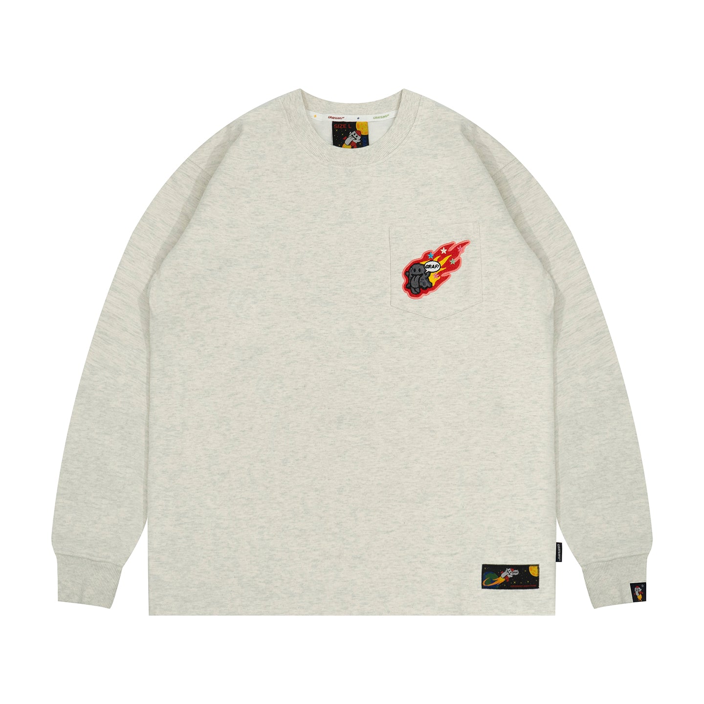 GRAF&WU Solar System 12 Planets Cute Ghost Long-sleeves Shirt