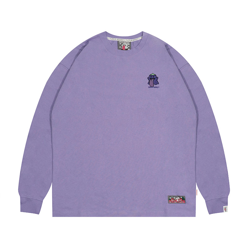 GRAFWU Classic Cute ghost Embroidered Sweatshirt