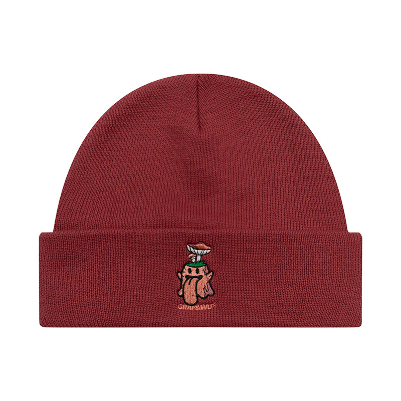 GRAFWU Embroidery Mushroom BooGhost Beanies