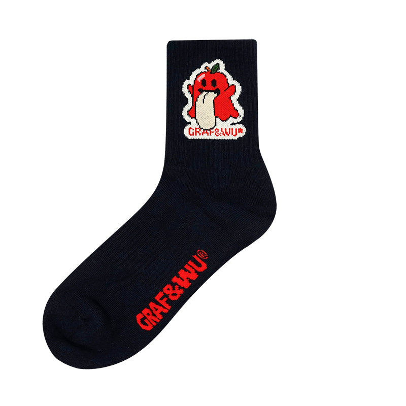 GRAF&WU BooGhost 2.0 Cuteghost angel devil fruit series thick skateboard mid-tube socks