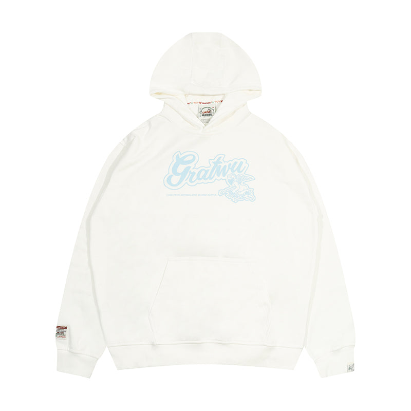 GRAF&WU AK Angel Letter Print Hoodies